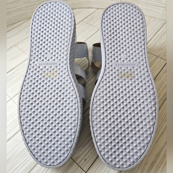 Aerosoles Zola Vegan Leather Gladiator Platform Sandal in Light Blue Size 11 NWT - Picture 7 of 8